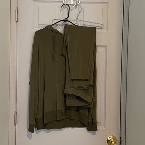 LOFT Olive Green Hoodie Sweatshirt